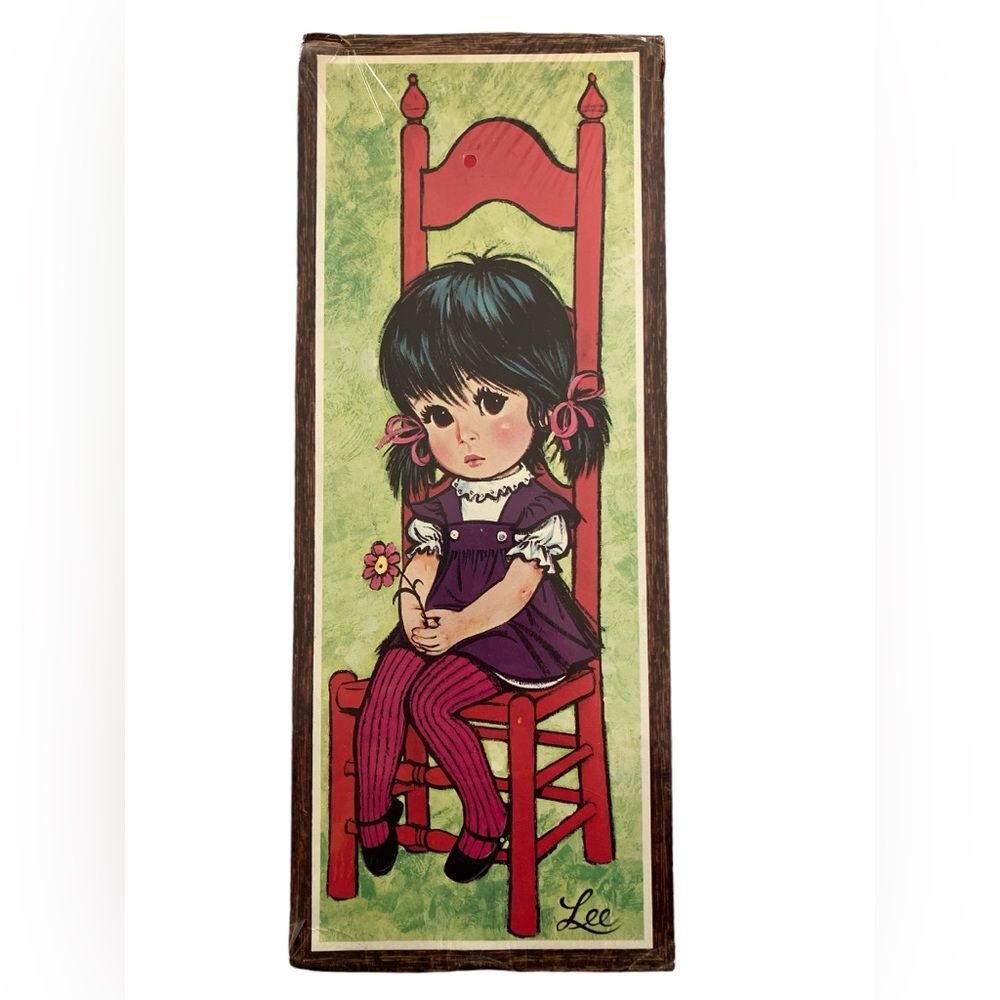 Vintage Lee “Big Eyes” Lithograph Retro 60's New